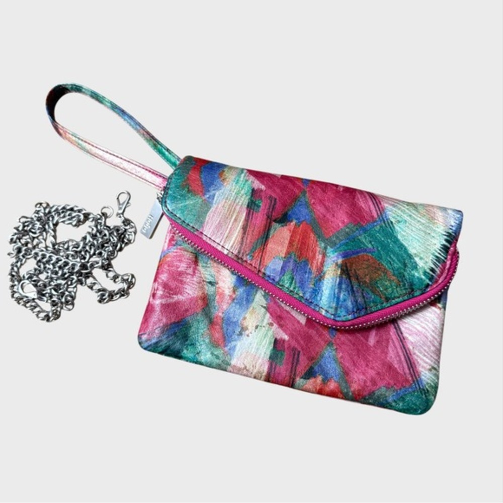 Hobo International Vintage Daria Convertible Clutch‎ Cross-Body Bag Art to Wear